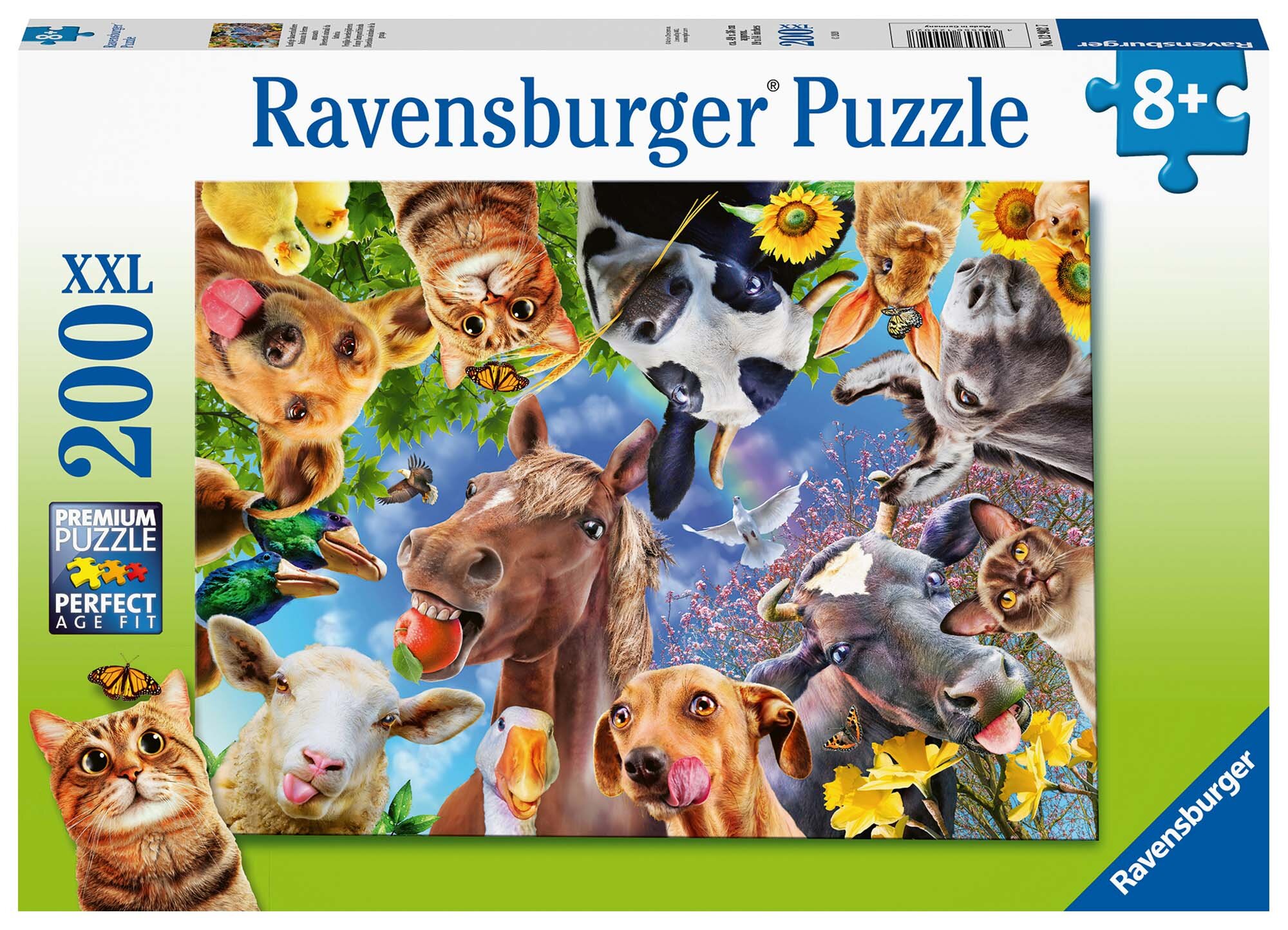 Ravensburger Pussel - Roliga bondgårdsdjur 200 bitar XXL