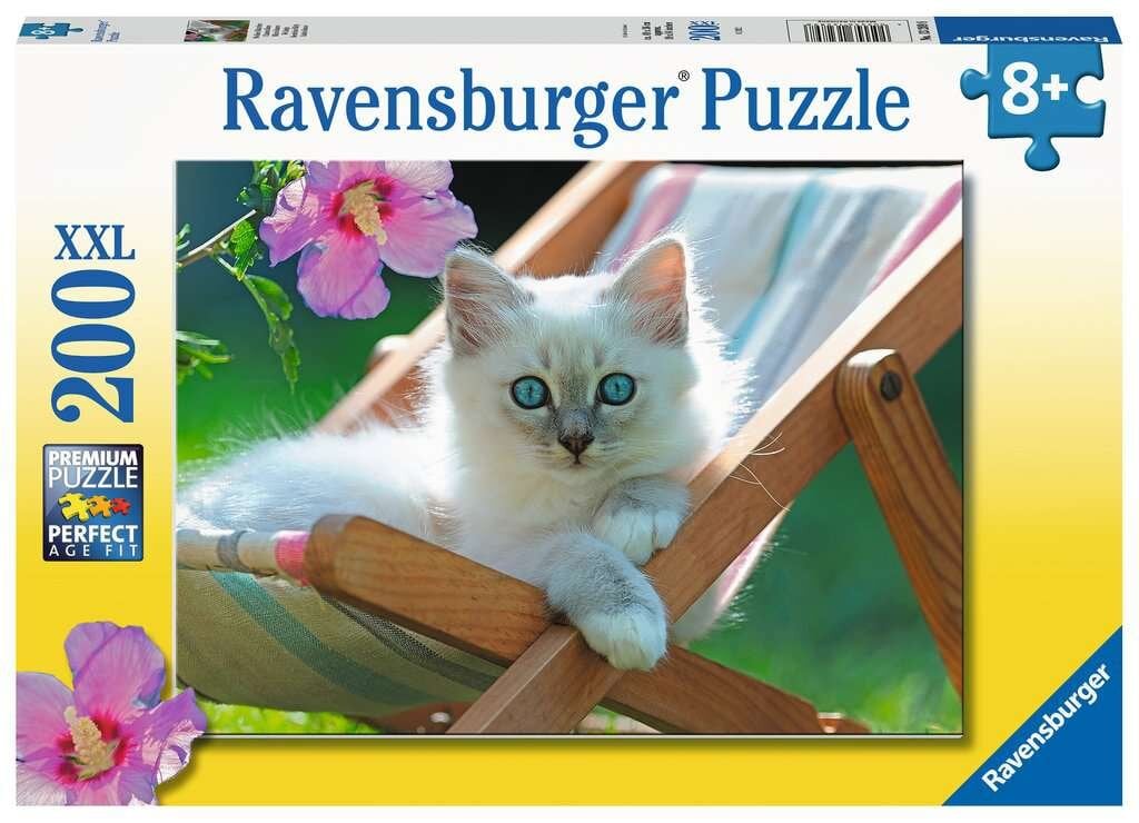 Ravensburger Pussel - Kattunge i solstol 200 bitar