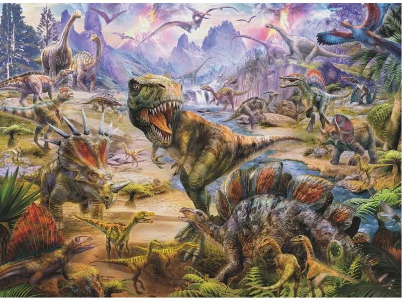 Ravensburger Pussel - Dinosauriernas värld 300 bitar XXL