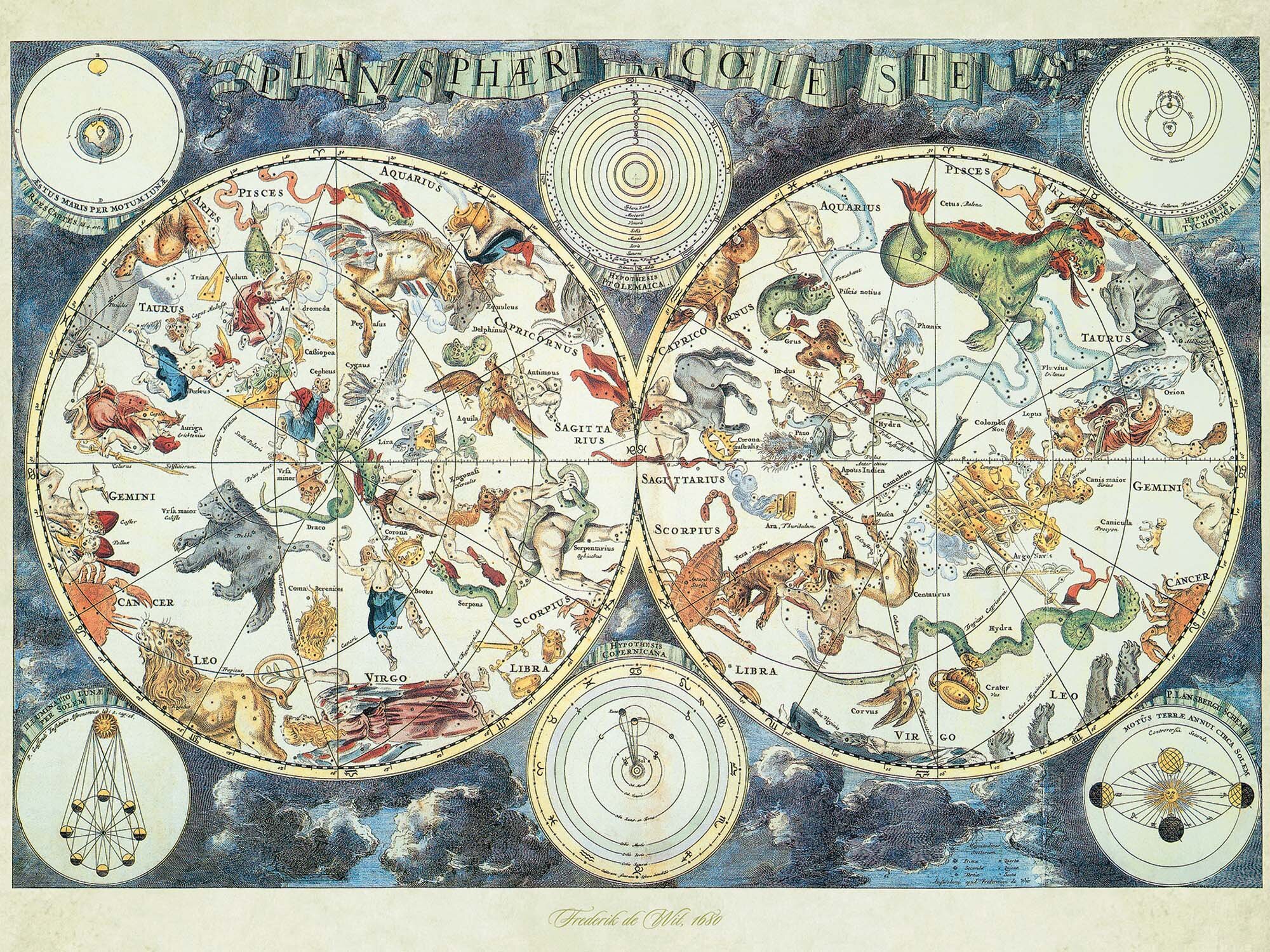 Ravensburger Pussel - Världskarta med fantastiska bestar 1500 bitar