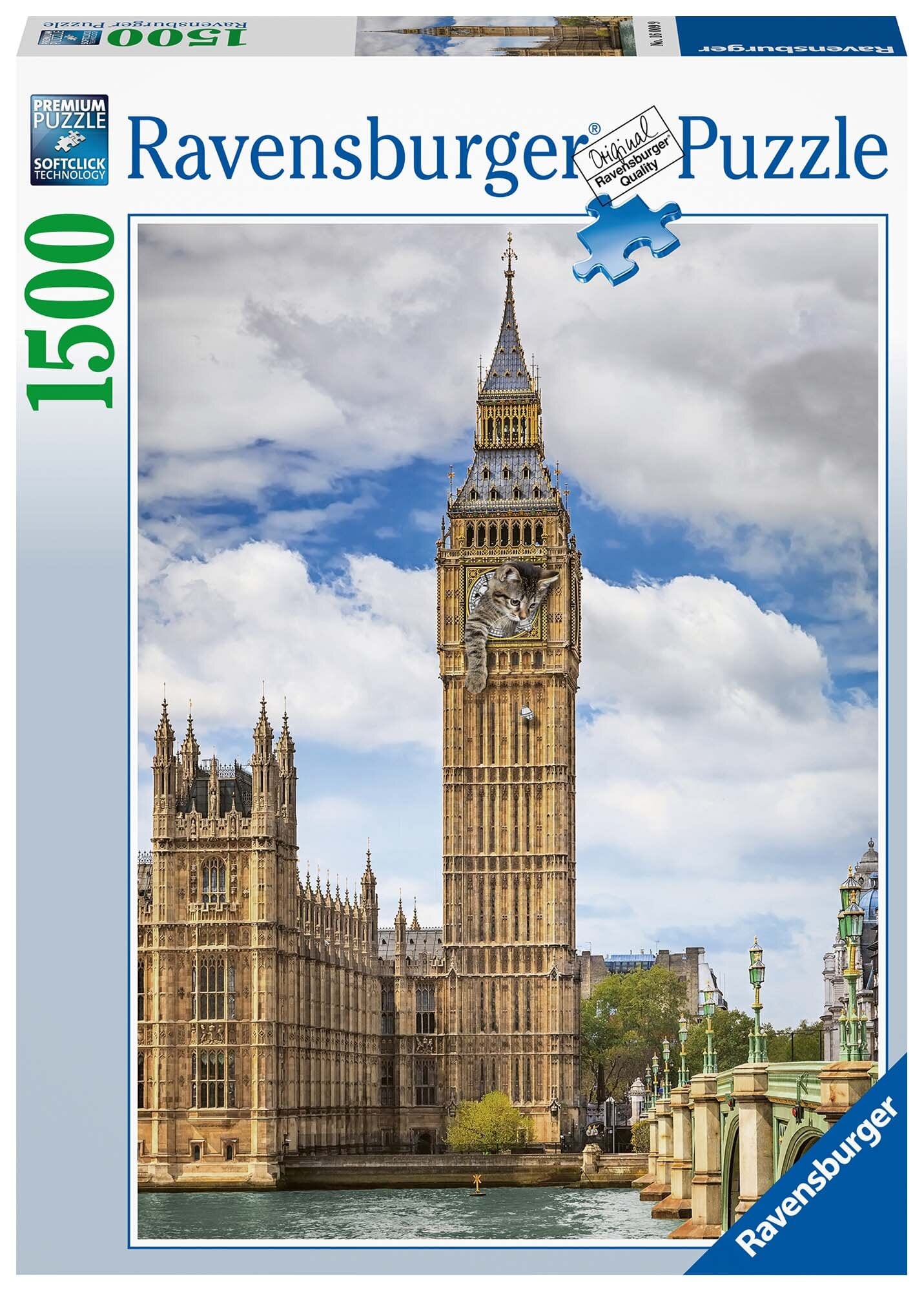 Ravensburger Pussel, Rolig katt på Big Ben 1500 bitar