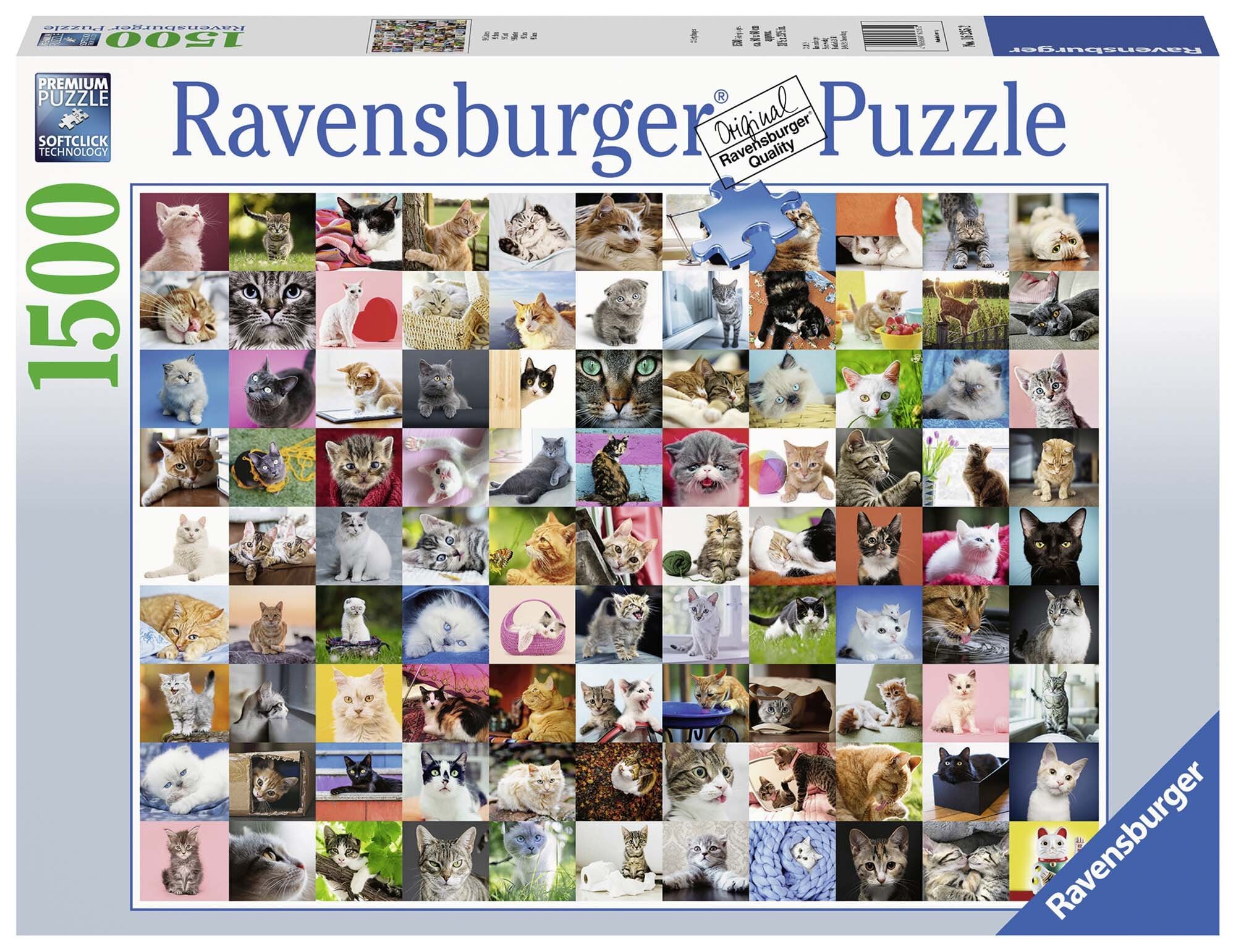 Ravensburger Pussel - 99 Katter 1500 bitar