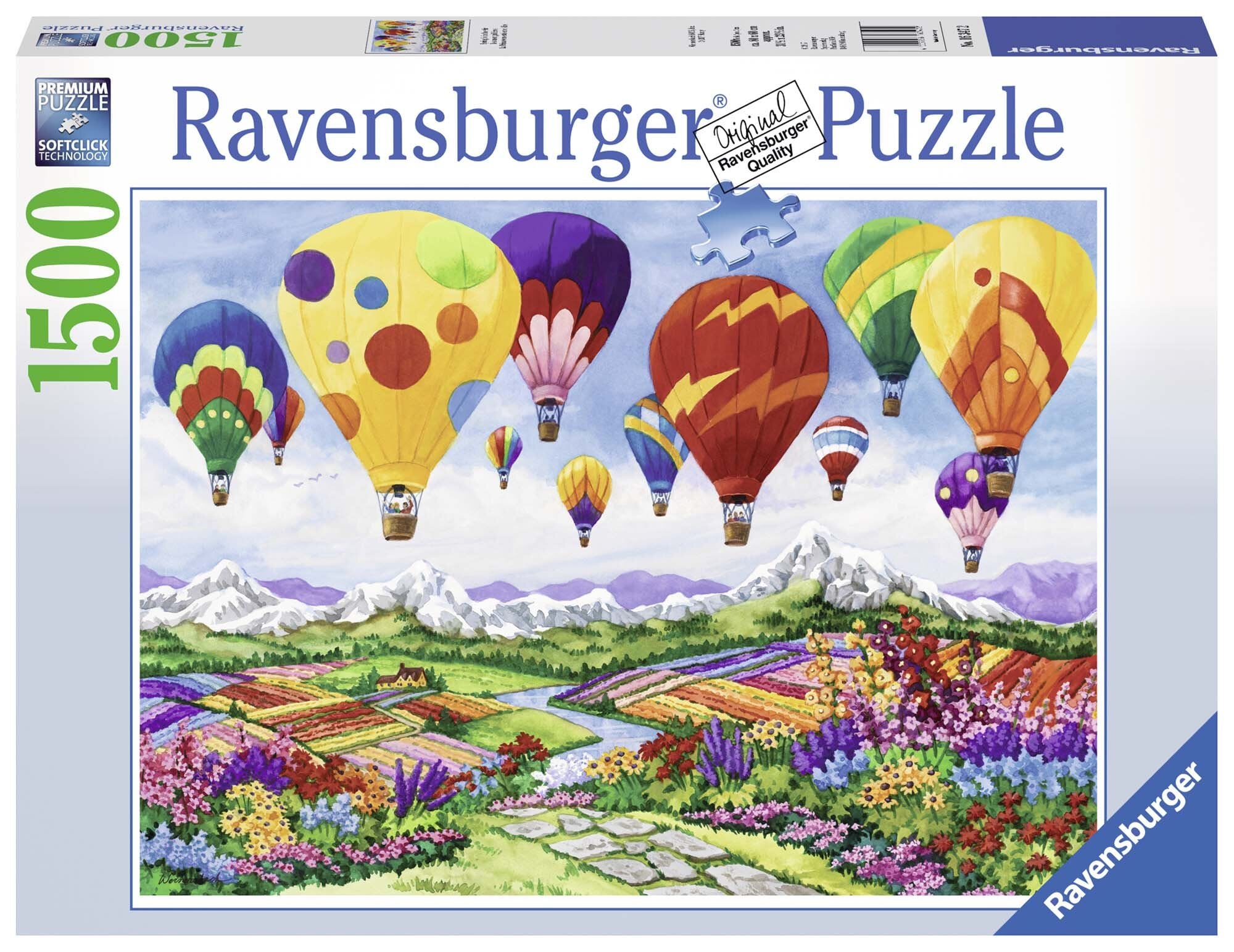 Ravensburger Pussel, Ballongfärd - Vår i luften 1500 bitar