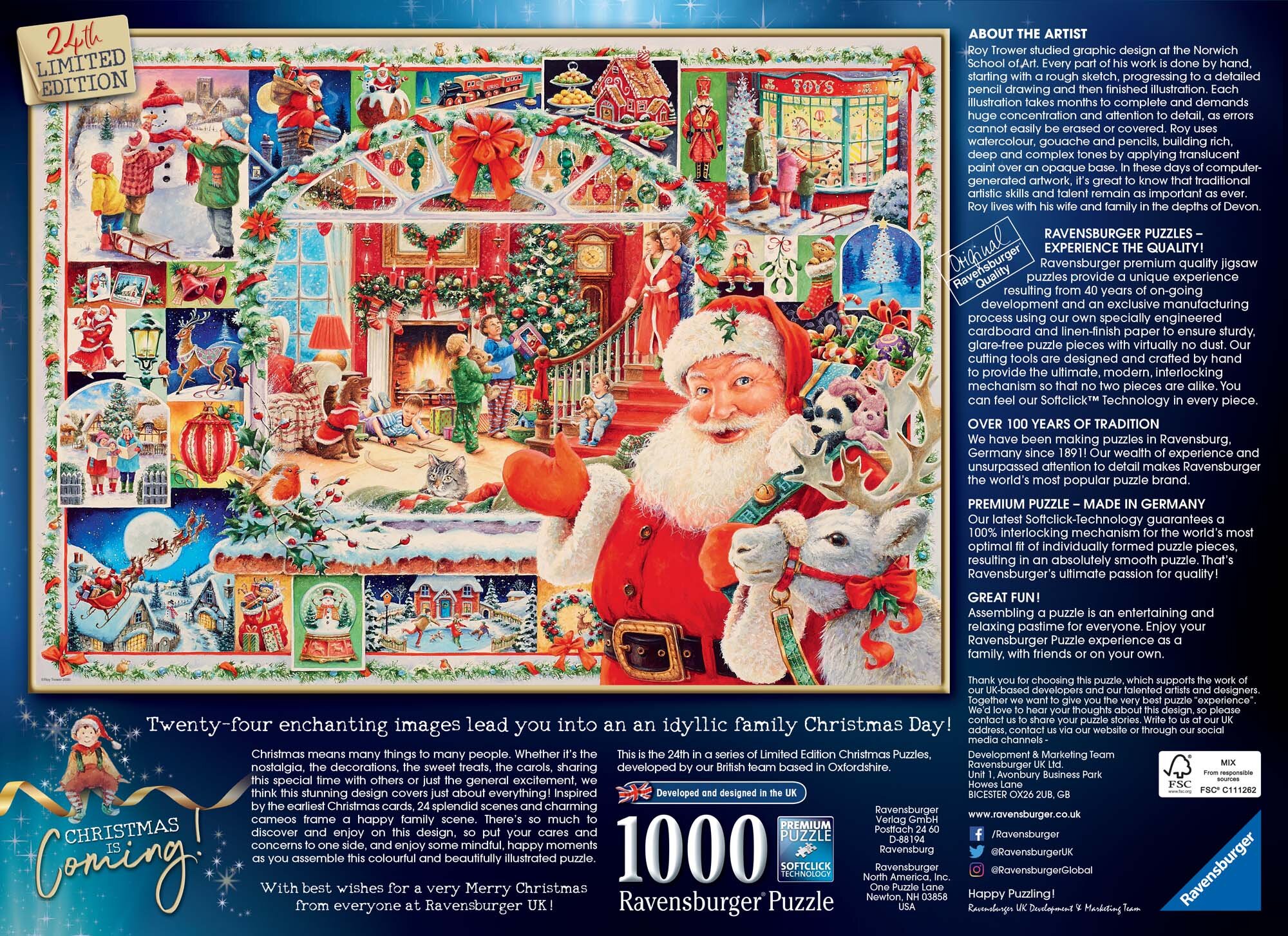 Ravensburger Pussel - Julen är snart här! 1000 bitar
