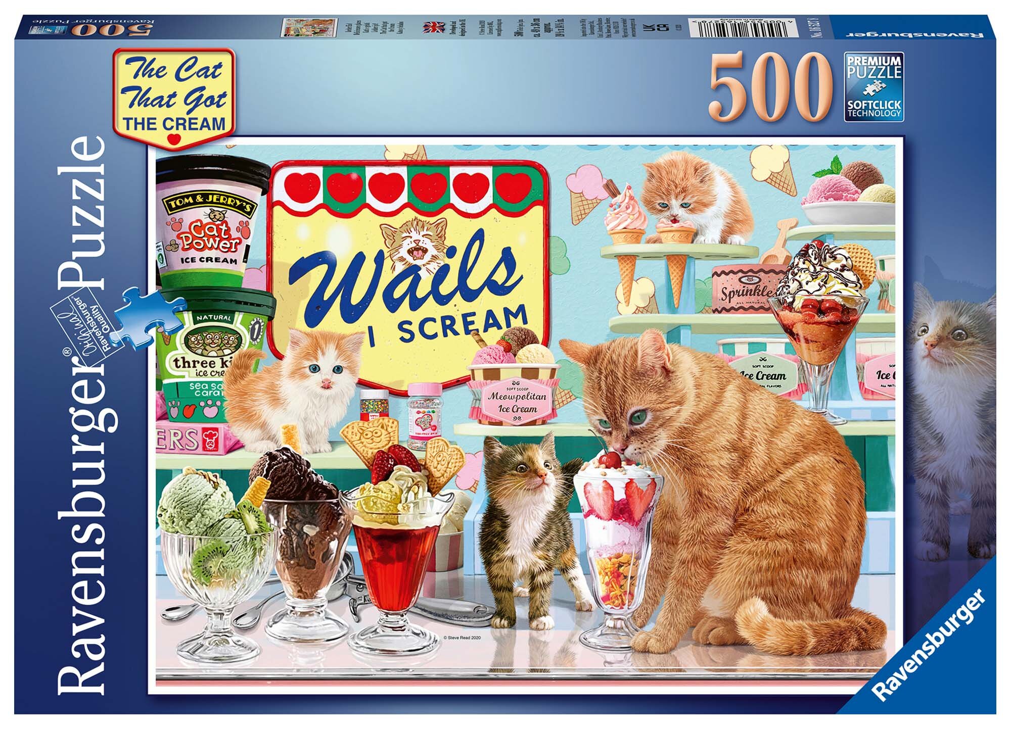 Ravensburger Pussel - The Cat who got the cream! 500 bitar