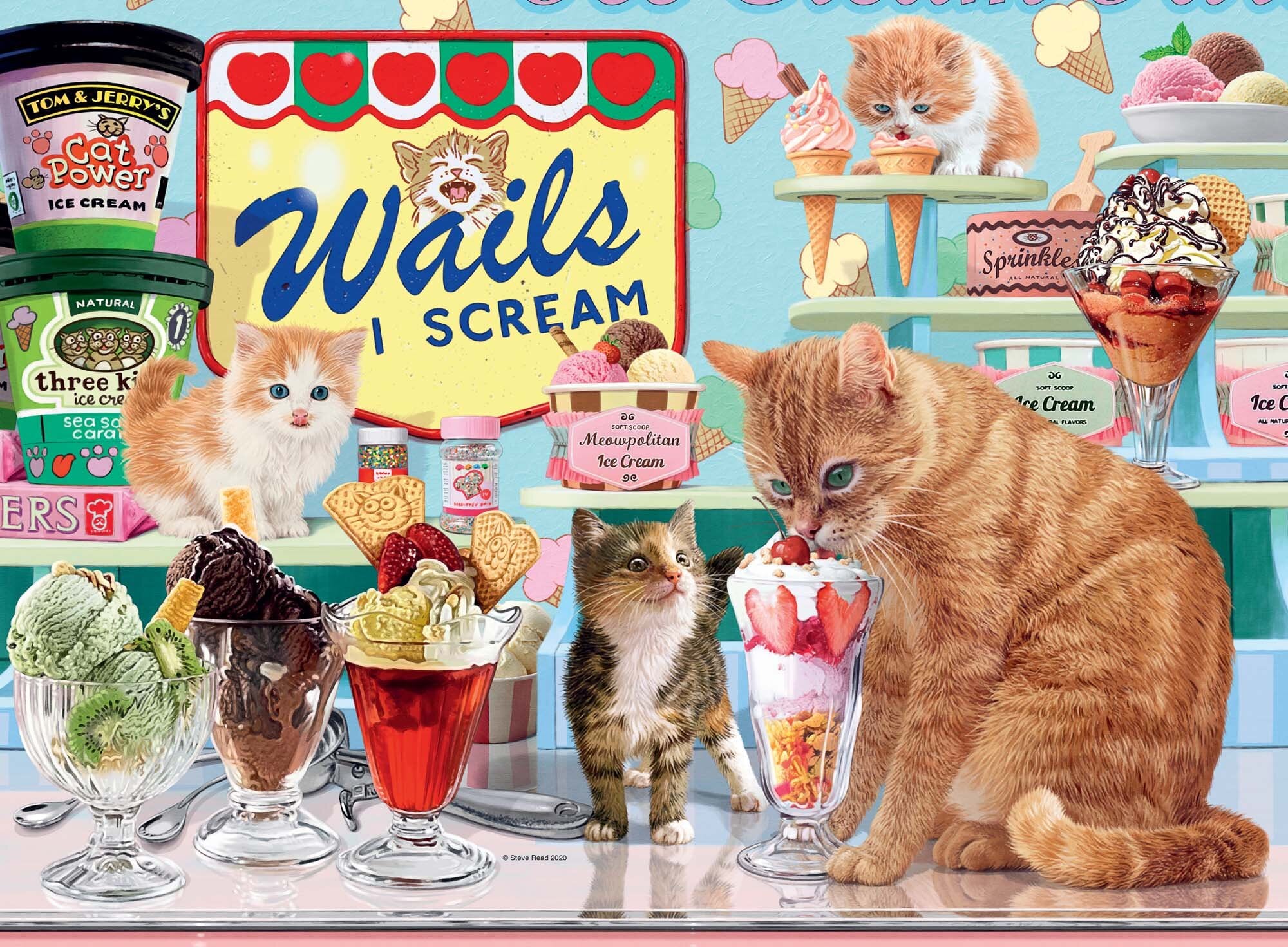 Ravensburger Pussel - The Cat who got the cream! 500 bitar