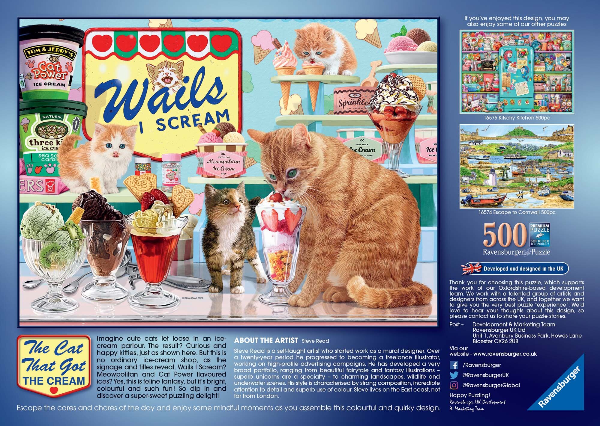 Ravensburger Pussel - The Cat who got the cream! 500 bitar