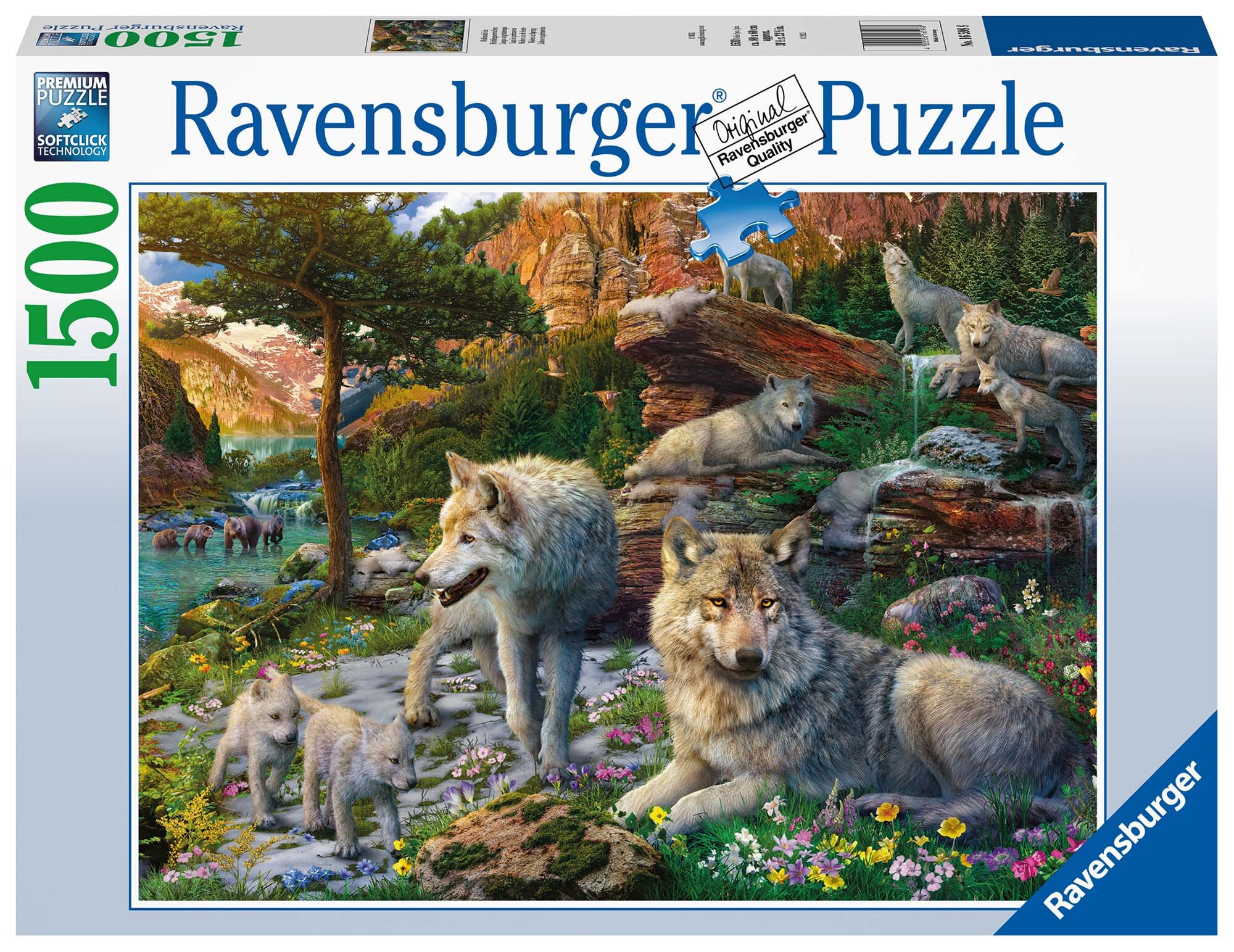 Ravensburger Pussel - Vargar på våren 1500 bitar