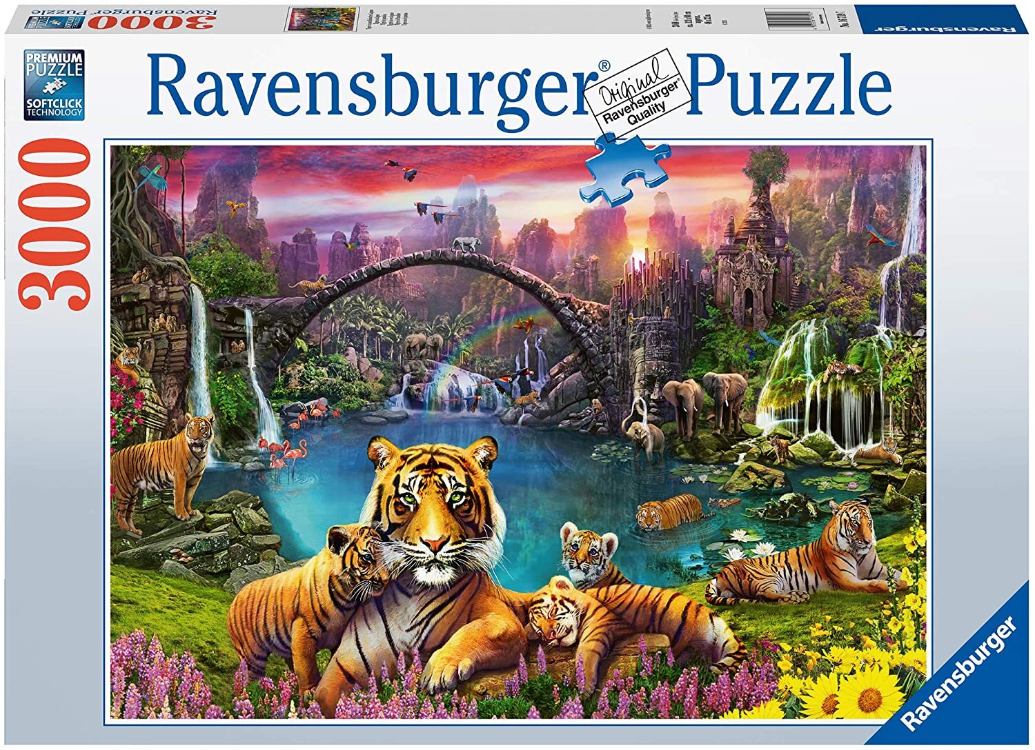 Ravensburger Pussel, Tigrar i paradis lagunen 3000 bitar
