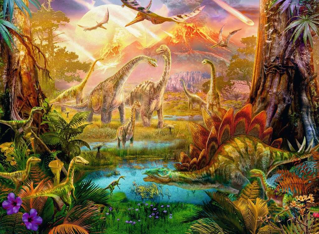 Ravensburger Pussel - Dinosauriernas land 500 bitar