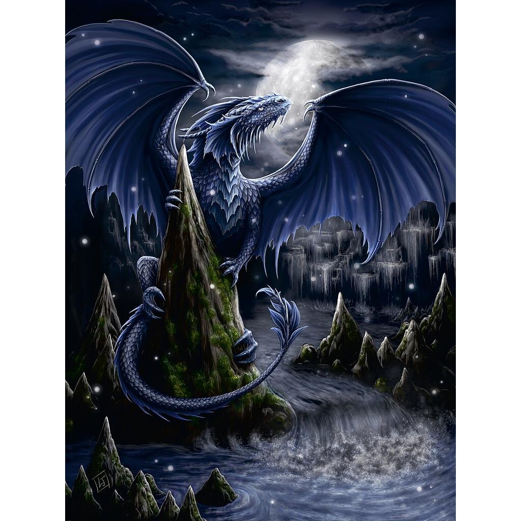 Ravensburger Pussel - Den mörkblåa draken 1500 bitar