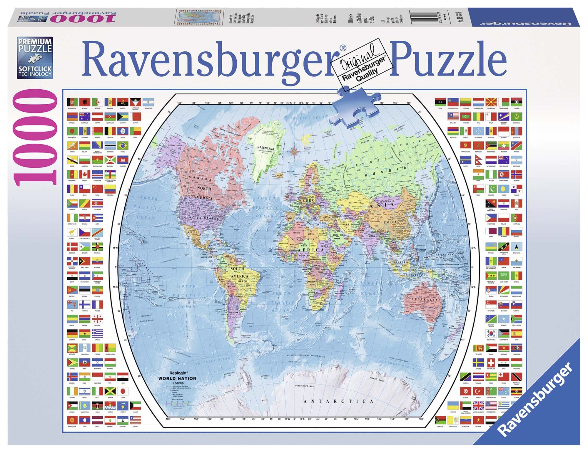 Ravensburger Pussel, Politisk världskarta 1000 bitar