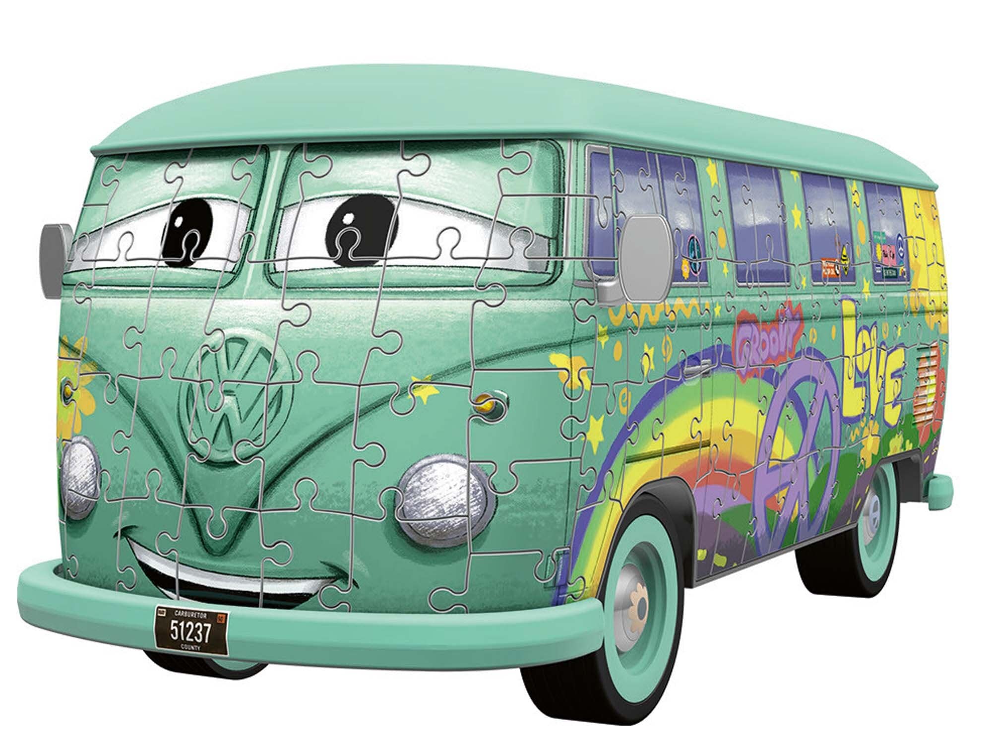 Ravensburger 3D Pussel, Disney Bilar - Volkswagen Fillmore 162 bitar