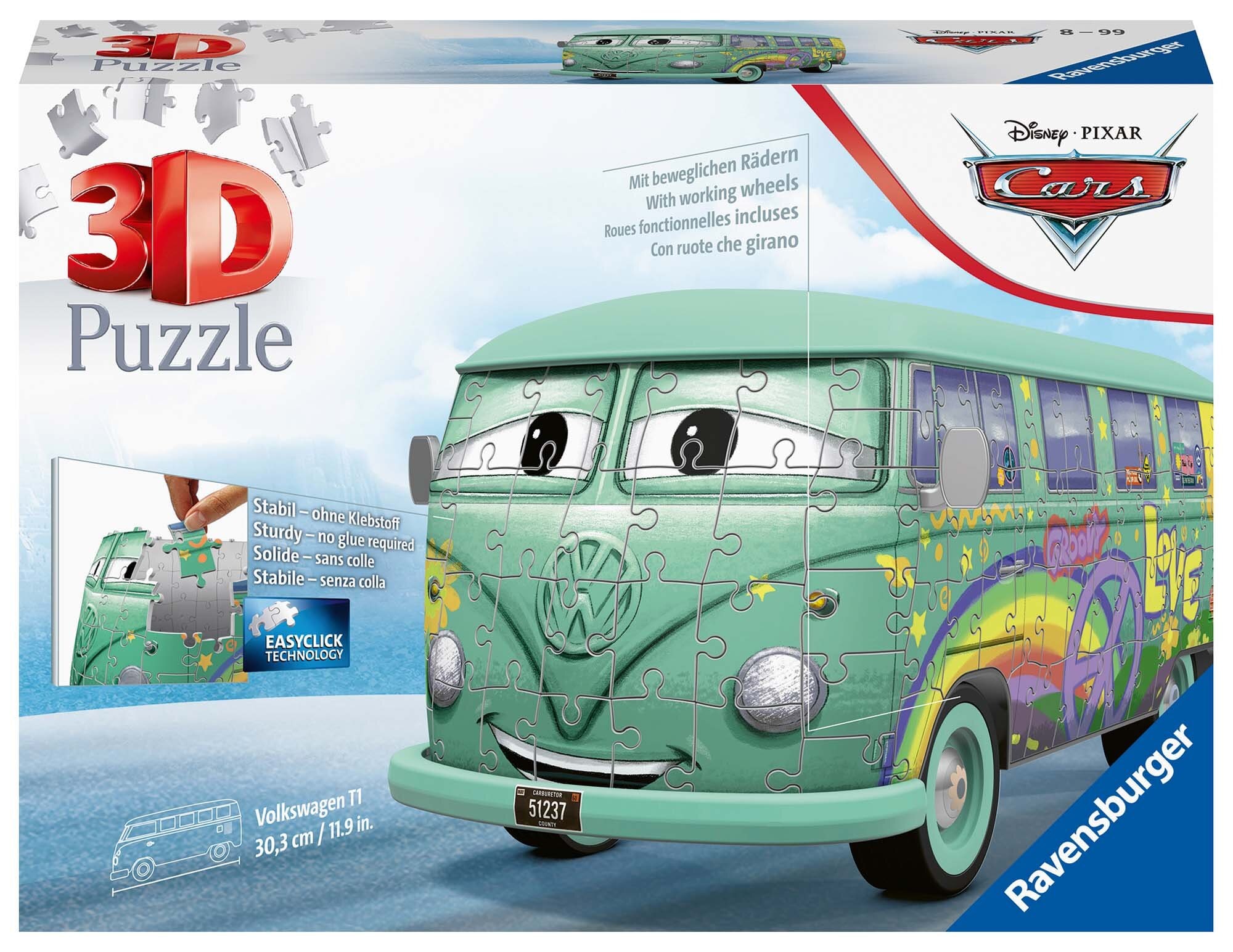 Ravensburger 3D Pussel, Disney Bilar - Volkswagen Fillmore 162 bitar