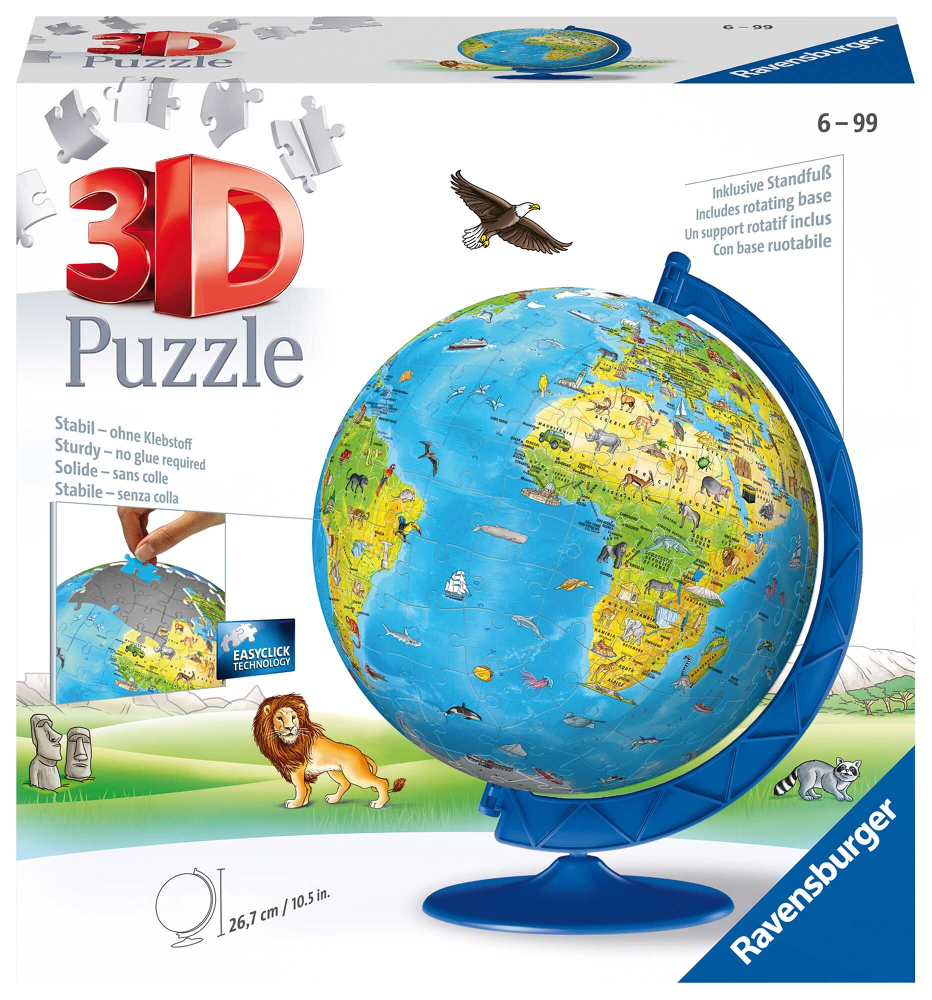 Ravensburger 3D Pussel - Barnens Jordglob 108 bitar