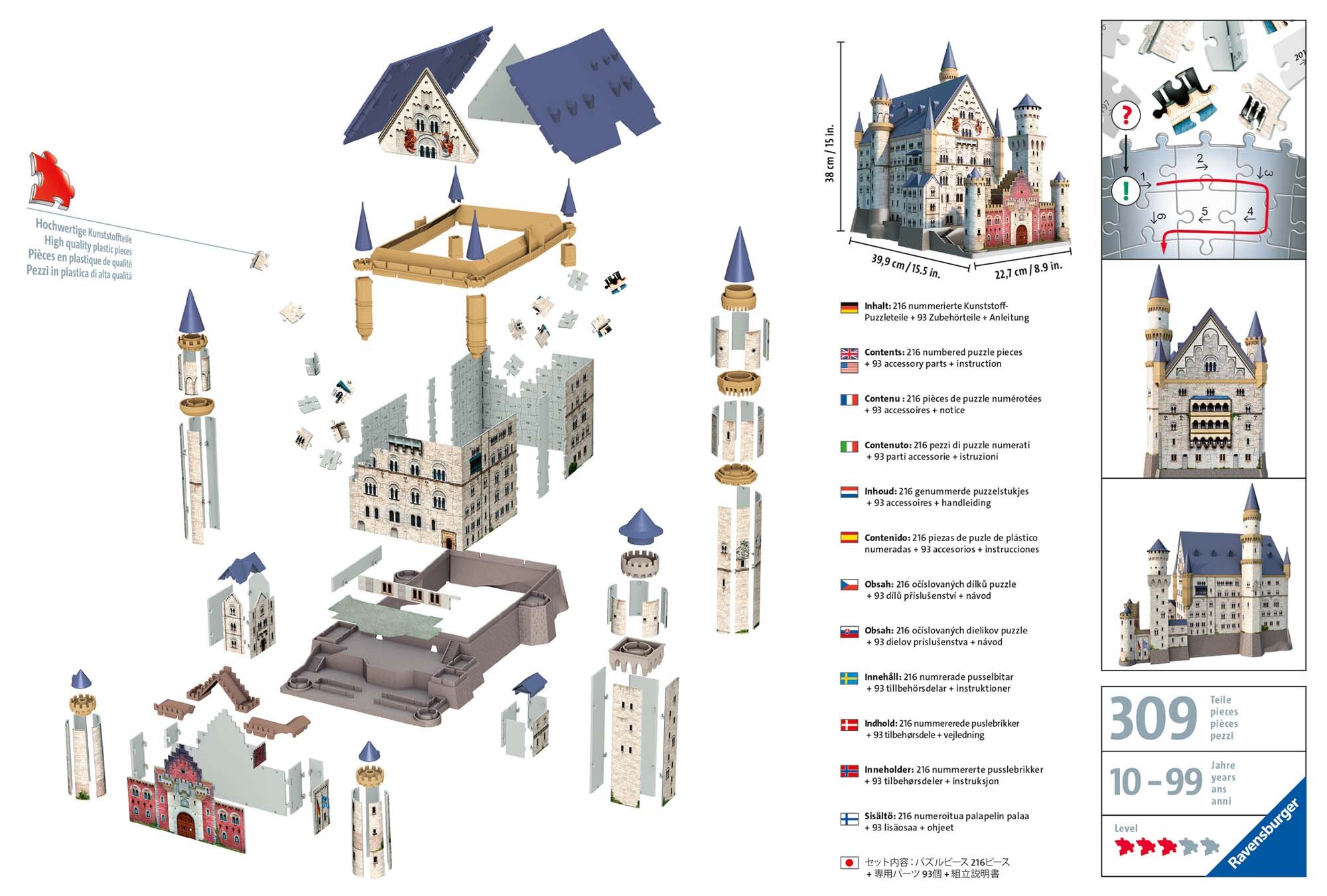 Ravensburger 3D Pussel - Neuschwanstein Slott 216 bitar