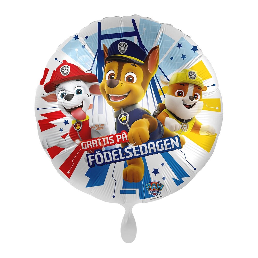 Paw Patrol Folieballong - Grattis på födelsedagen