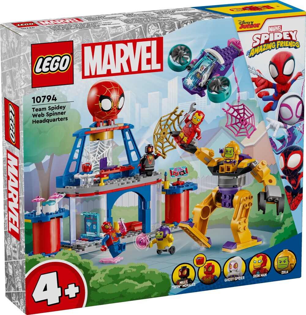 LEGO Marvel - Team Spideys näthögkvarter 4+