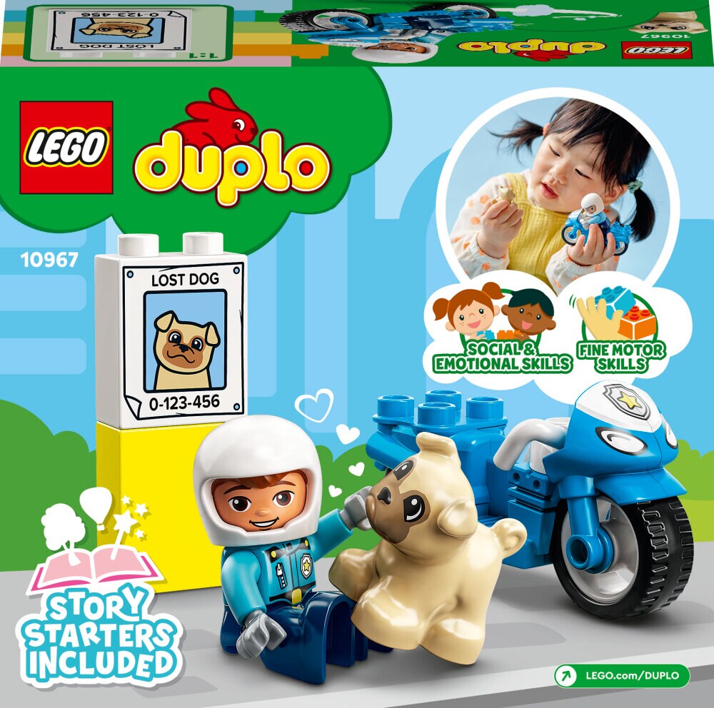 LEGO Duplo - Polismotorcykel 2+