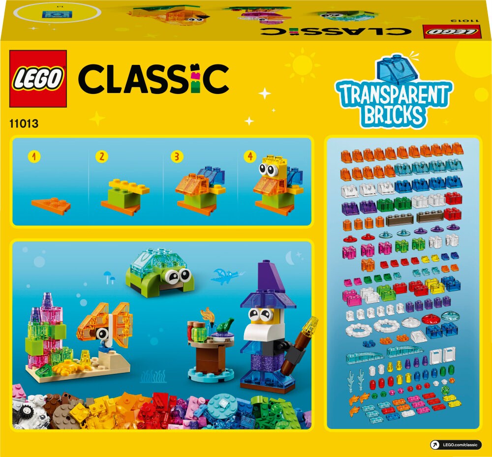 LEGO Classic - Kreativa transparenta klossar 4+