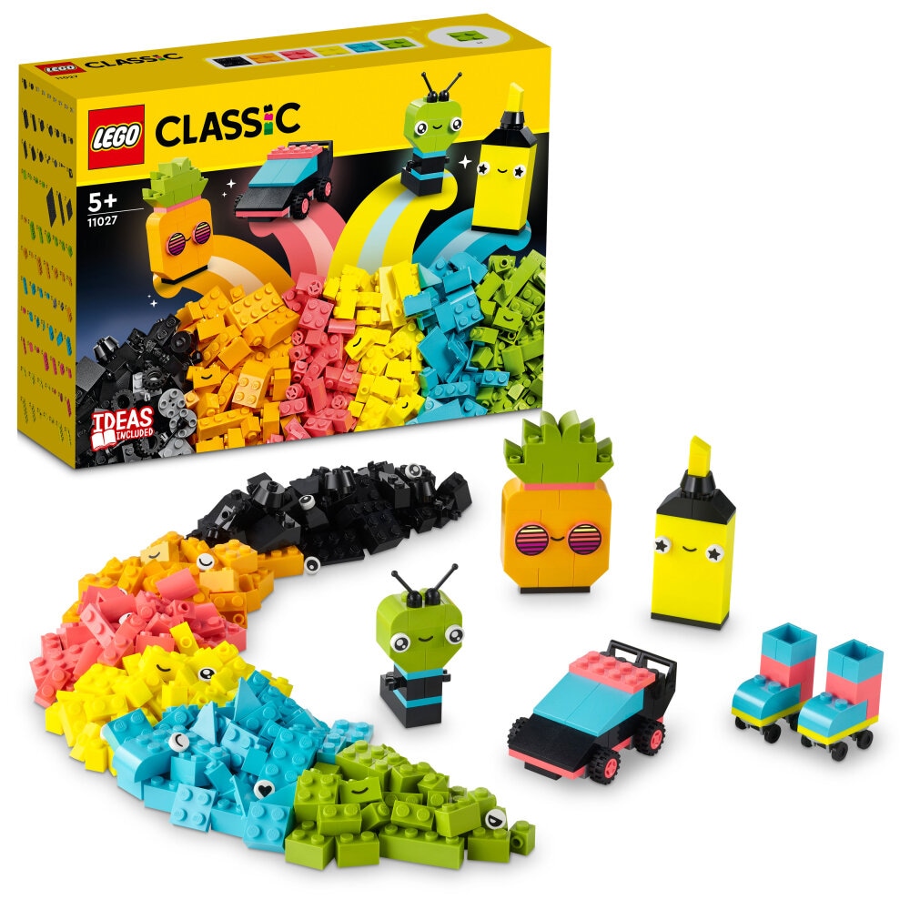 LEGO Classic - Kreativt skoj med neonfärger 5+