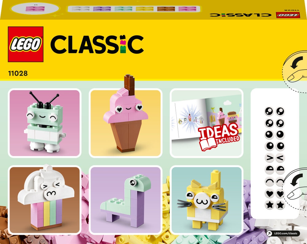 LEGO Classic - Kreativt skoj med pastellfärger 5+