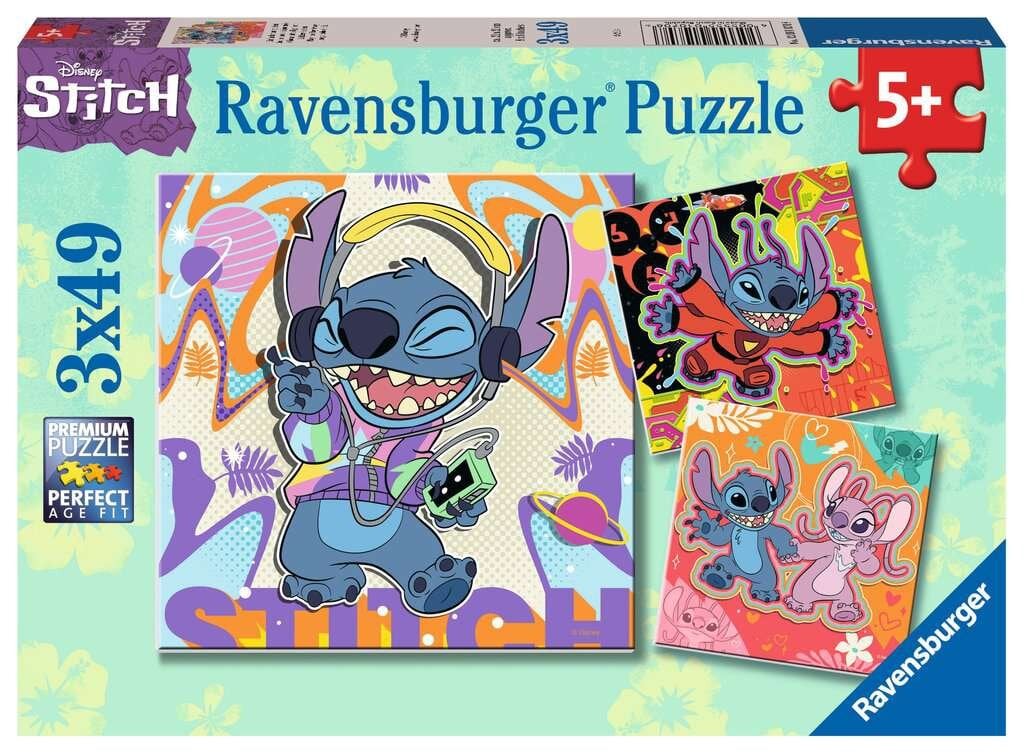 Ravensburger Pussel - Stitch 3x49 bitar