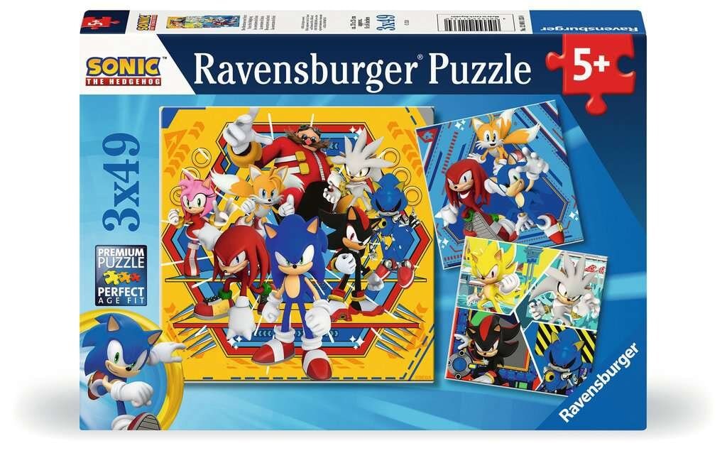 Ravensburger Pussel - Sonic Core 3x49 bitar