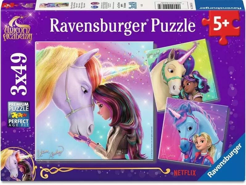 Ravensburger Pussel - Unicorn Academy 3x49 bitar