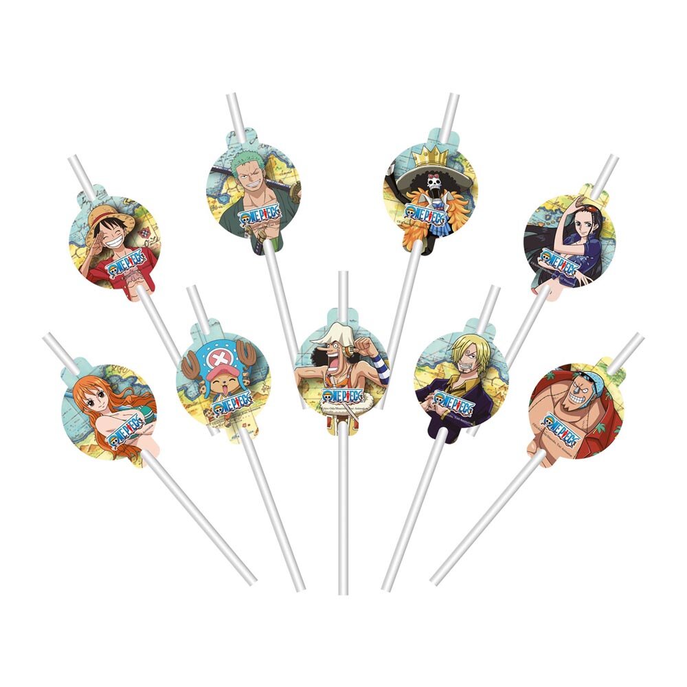 One Piece - Pappsugrör 8-pack