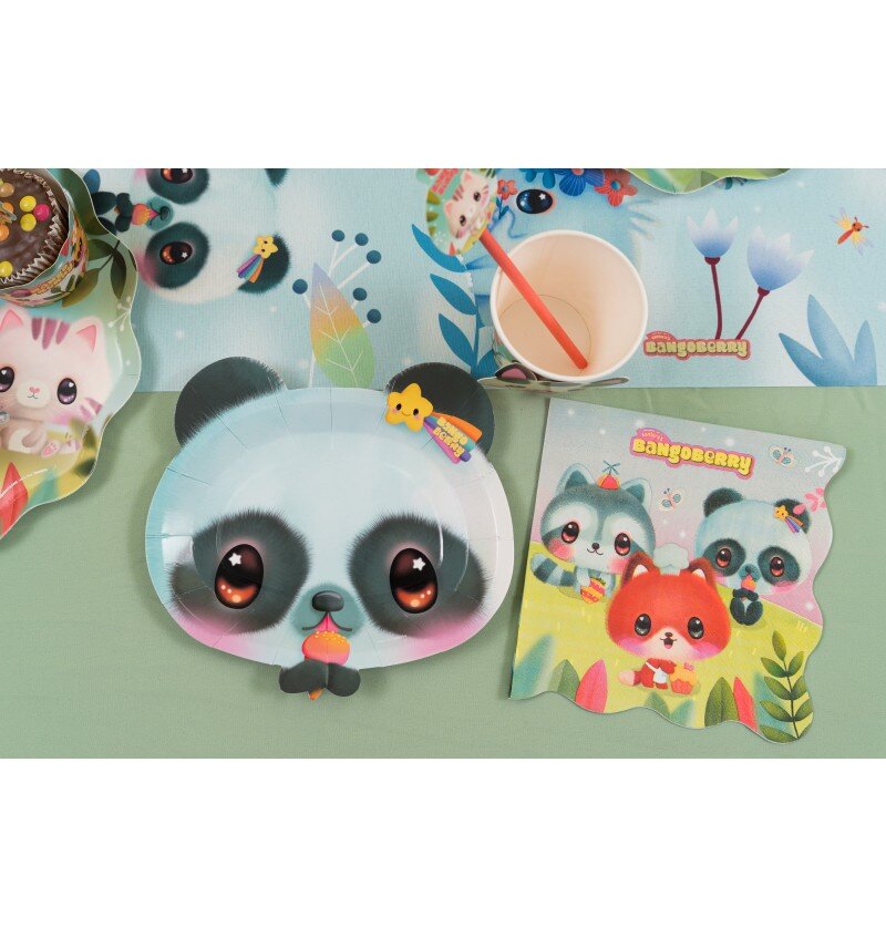 Bangoberry - Pally Panda Assietter 8-pack