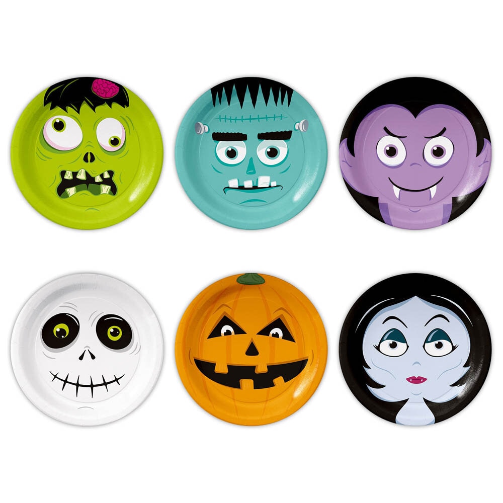 Halloween Monsters Tallrikar 6-pack