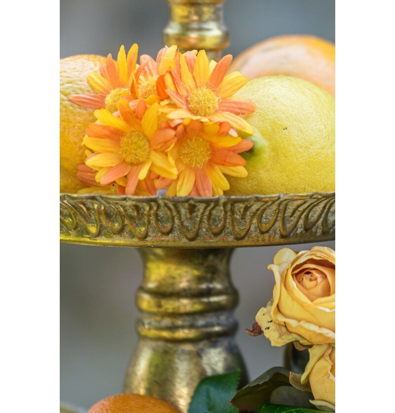 Konstgjorda Prästkragar i orange färg 11 cm