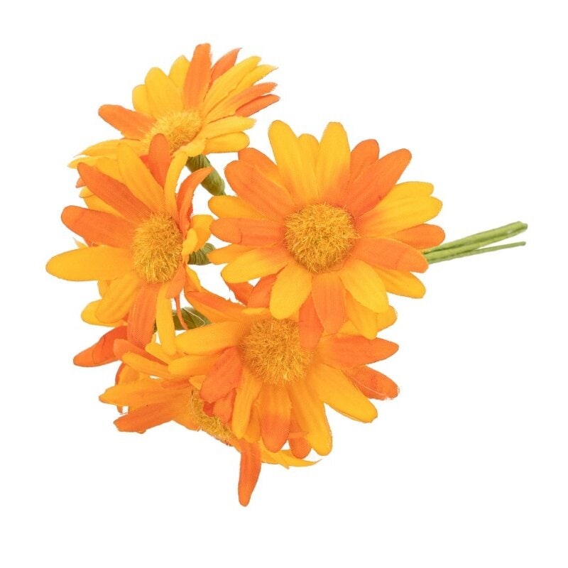 Konstgjorda Prästkragar i orange färg 11 cm
