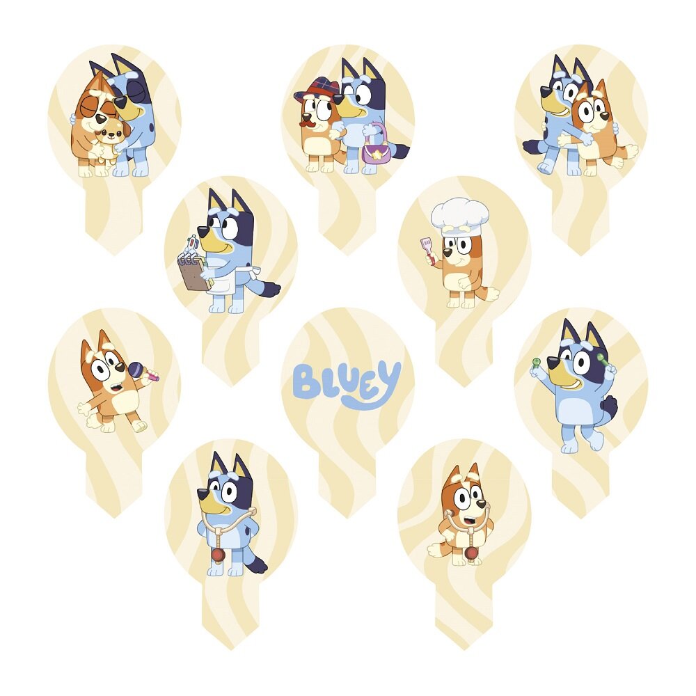 Bluey Muffinsdekorationer Oblat 20-pack