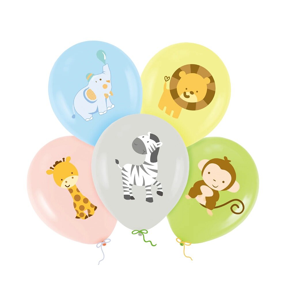 Ballonger Safaridjur 5-pack