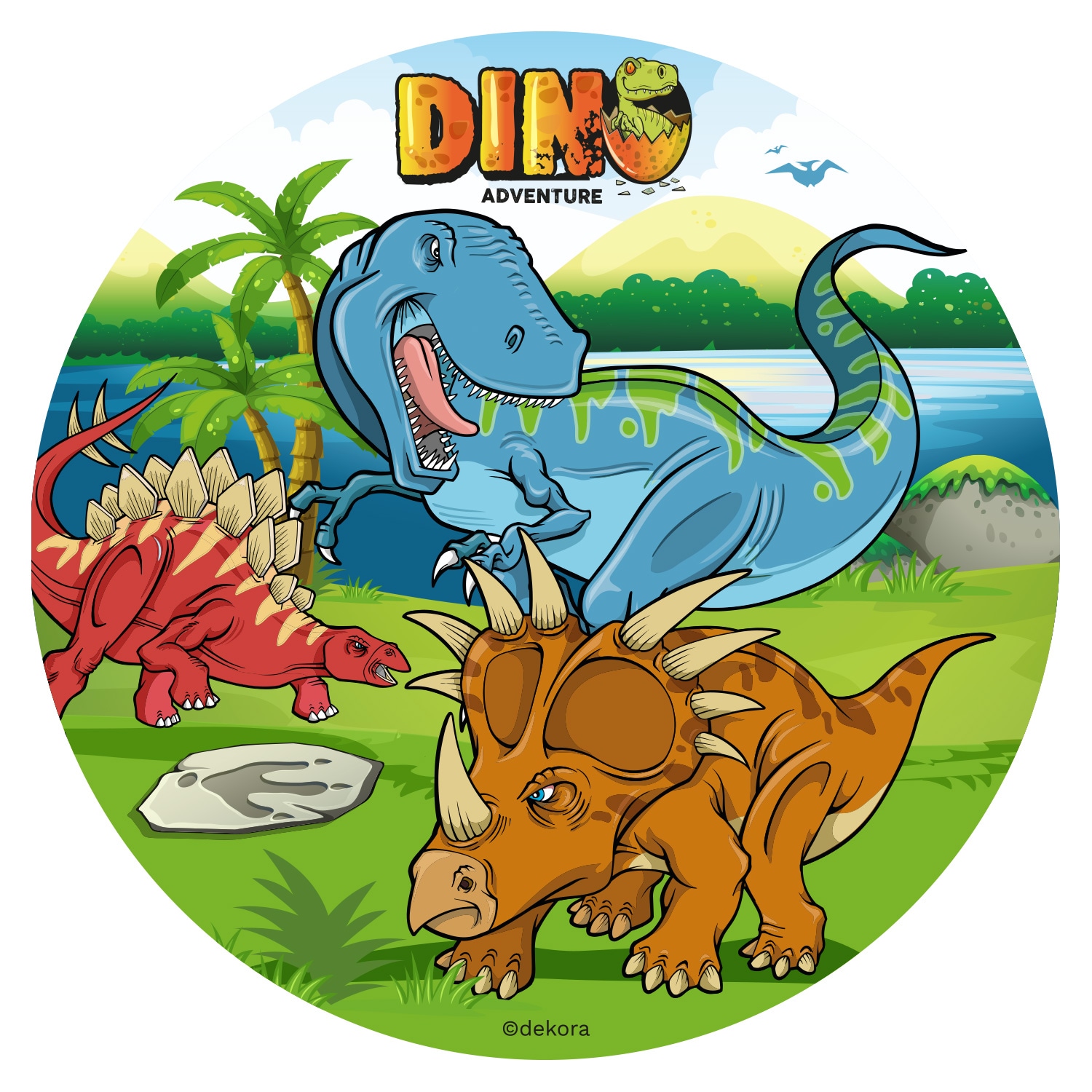 Tårtbild Dinosaurie - Oblat 20 cm