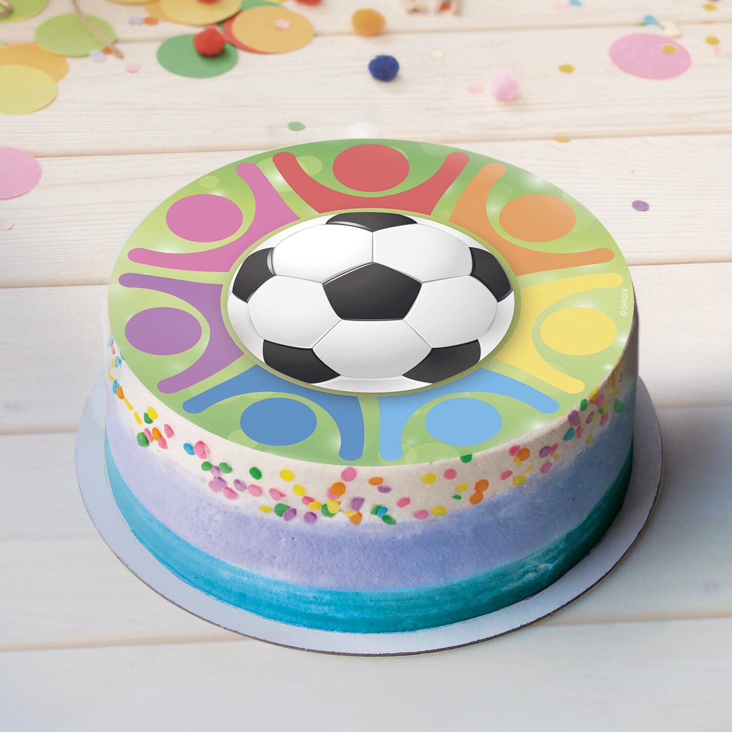 Tårtbild Fotbollstema - Oblat 20 cm