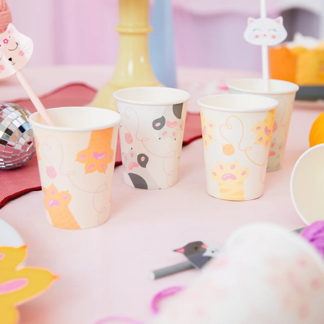 Katt Pappmuggar 220 ml 6-pack