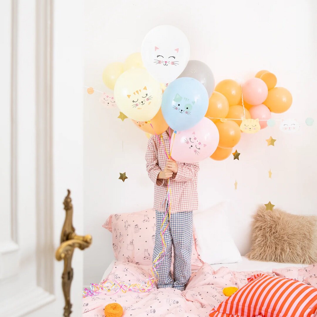 Ballonger med katter 6-pack