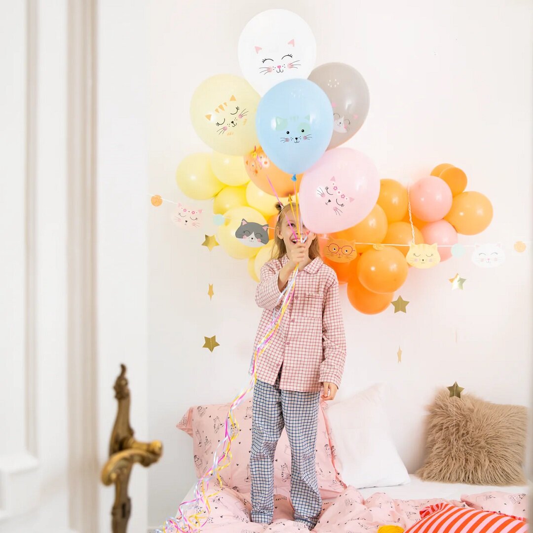 Ballonger med katter 6-pack