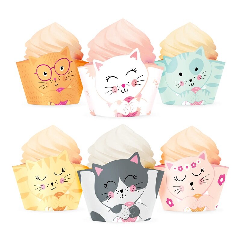 Katt Muffinsöverdrag 6-pack