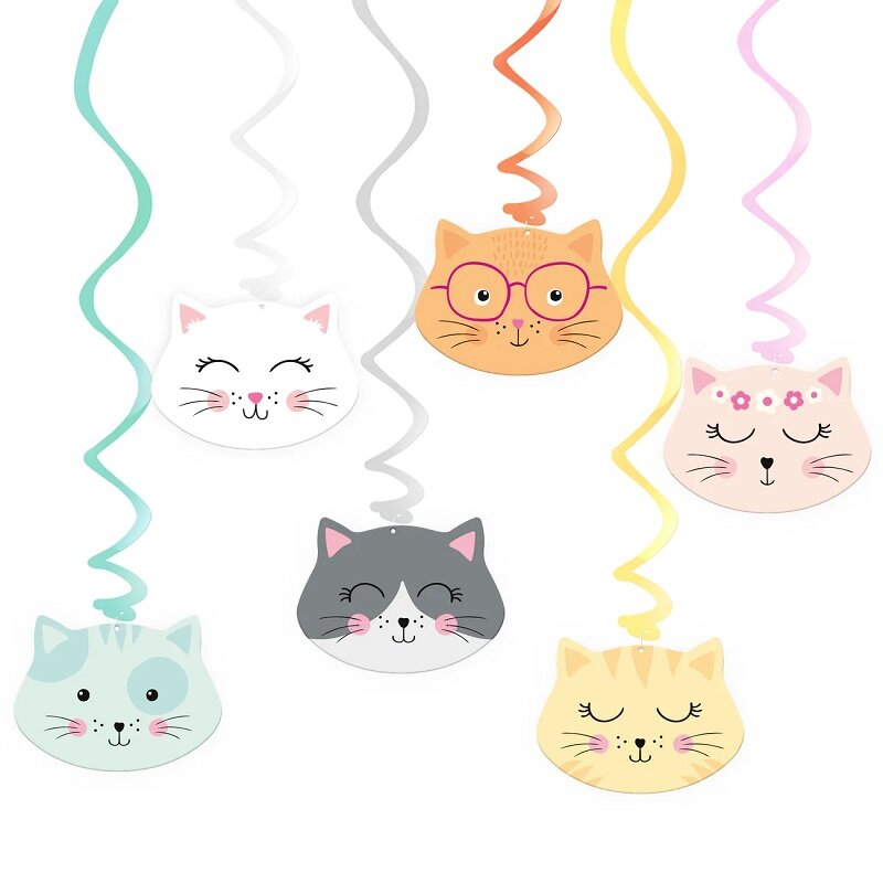Katt Hängande dekorationer 6-pack