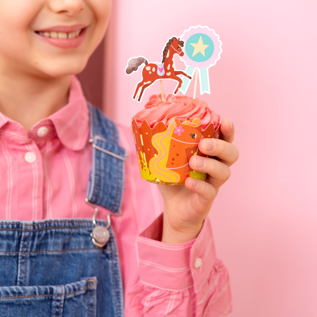 Hästar Cake Toppers 9-pack