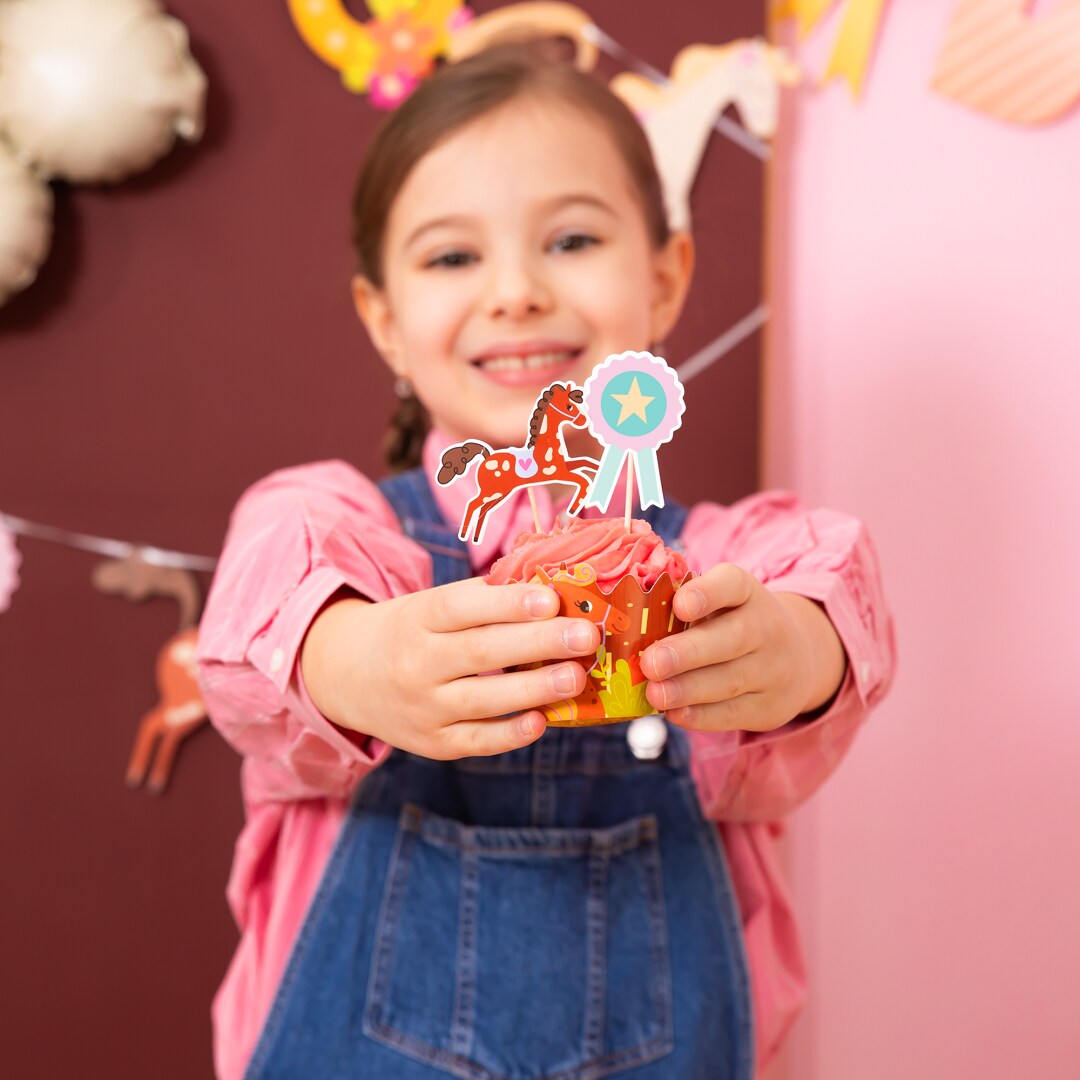 Hästar Cake Toppers 9-pack