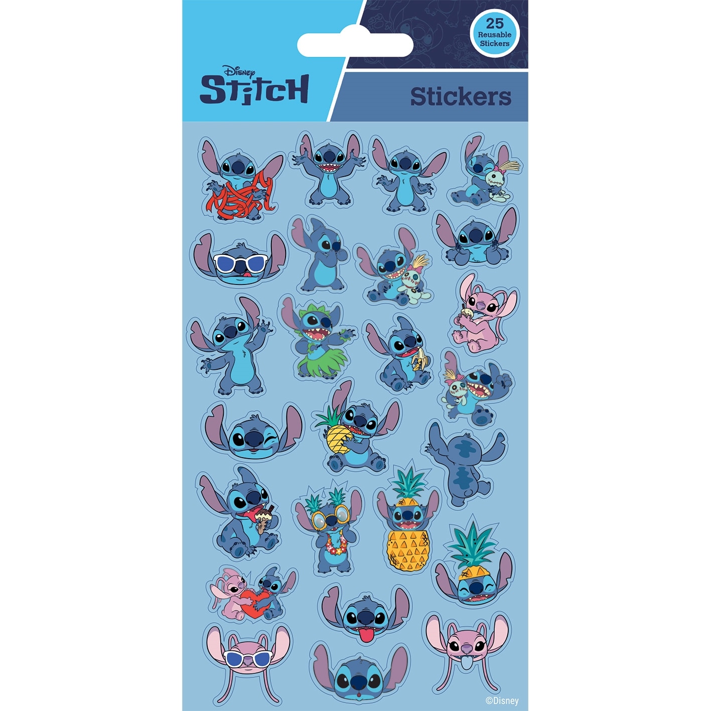 Stitch & Angel Klistermärken 25-pack