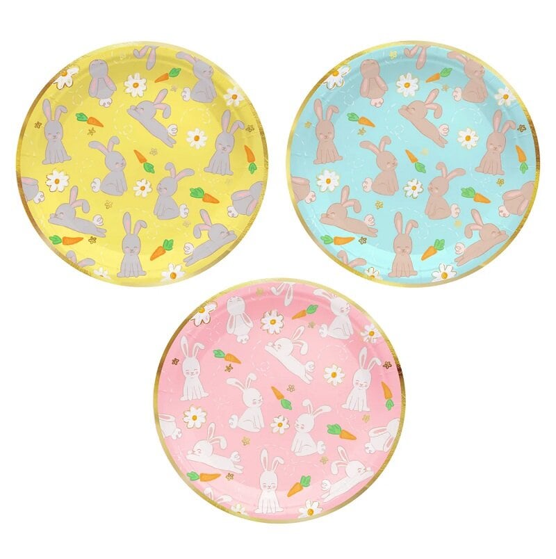 Påskharetallrikar 18 cm, 6-pack