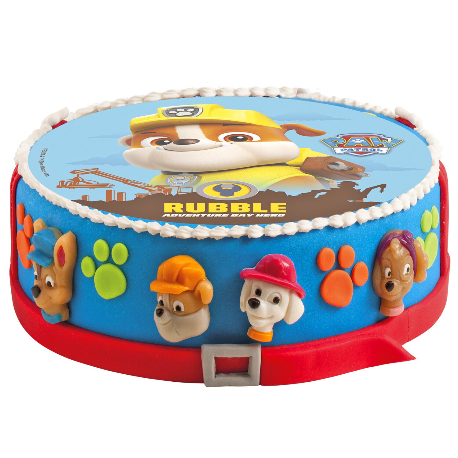 Tårtbild Paw Patrol Rubble - Oblat 20 cm
