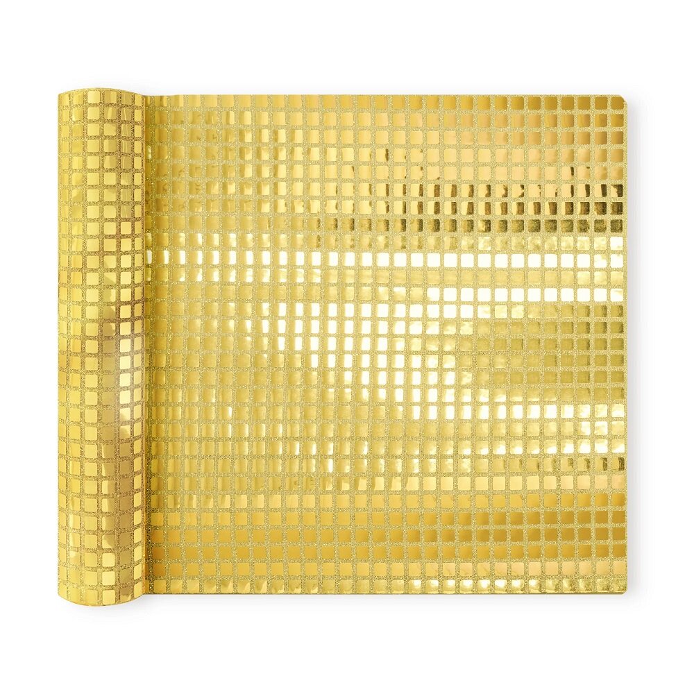Bordslöpare med guldfärgade paljetter 275 × 28 cm