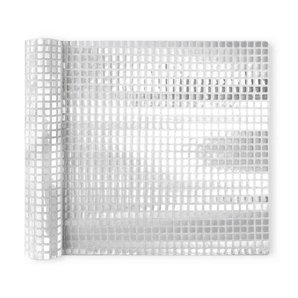 Bordslöpare med silverfärgade paljetter 275 × 28 cm